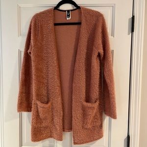 Windsor Open Front Cardigan, Rust, Size Small, Super Soft and Cozy